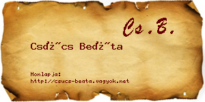 Csúcs Beáta névjegykártya